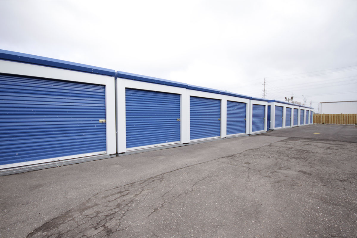 Temporary storage units for contents that are located adjacent to the Storage Facilities and Carpentry Shop.